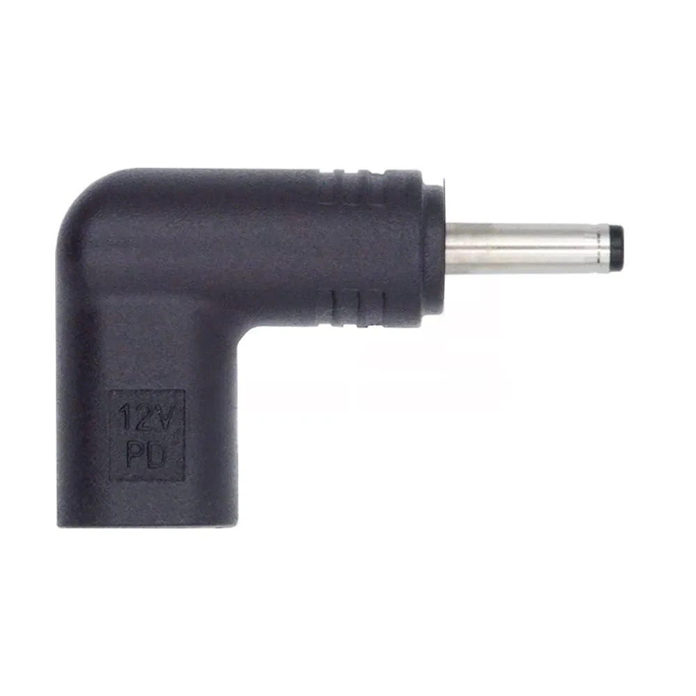 LORDWORLD LORDWORLD USB-C Female to DC 12V 3.5x1.3mm 90° Adapter PD Trigger 65W — product photo