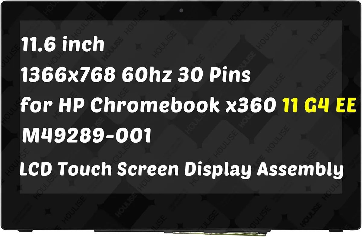 NUOLAISUN NUOLAISUN 11.6" 1366x768 30 Pin 60Hz Touch Screen for HP Chromebook X360 11 G4 EE M49289-001 M47232-001 — product photo
