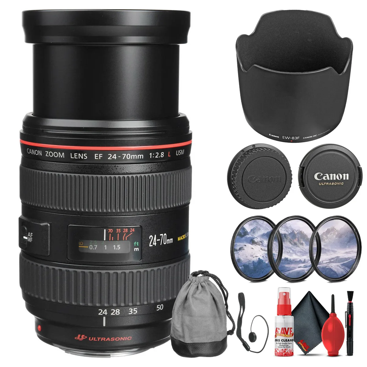 Canon Canon EF 24-70mm f/2.8L USM Zoom Lens Bundle — product photo