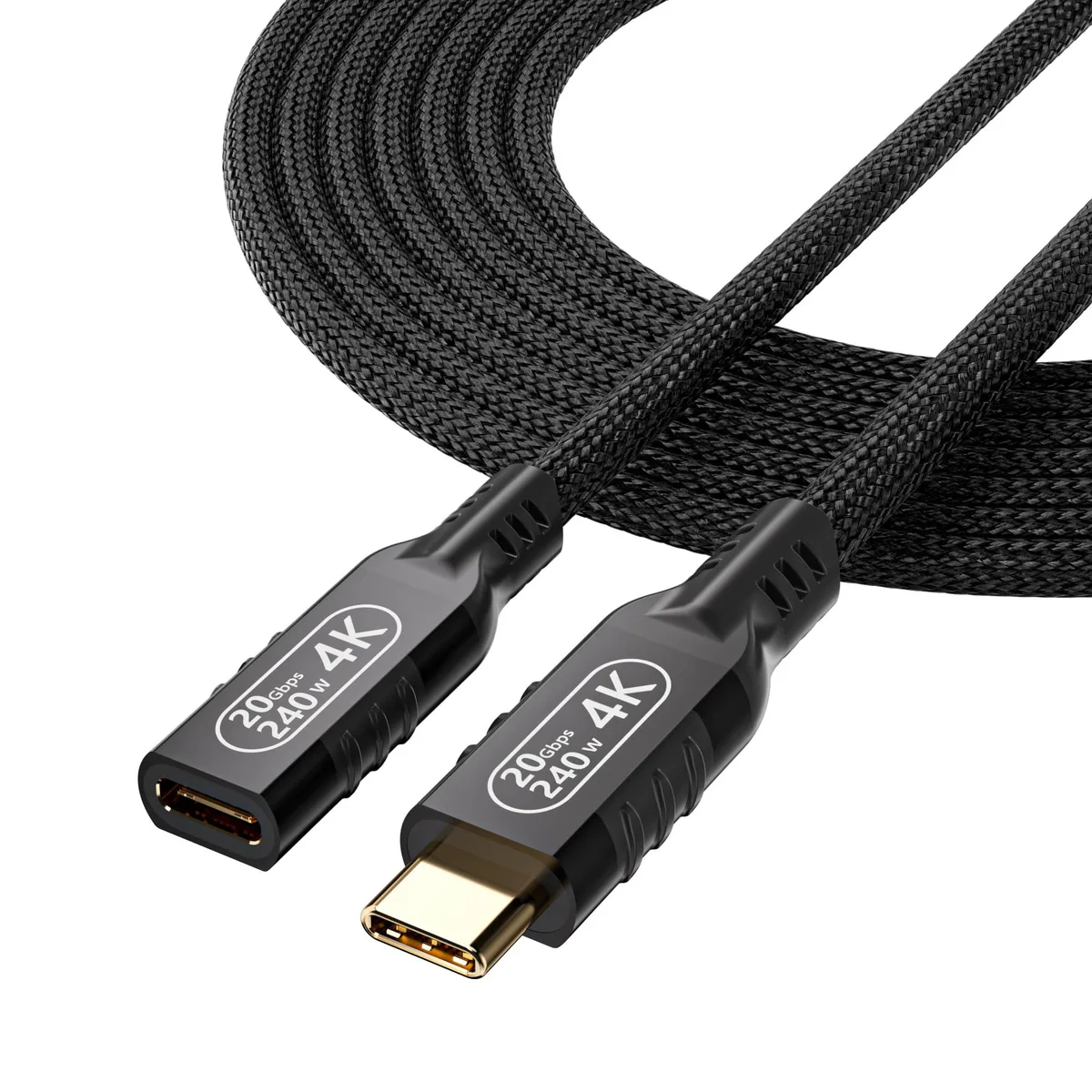 Vszerda Vszerda USB C extension cable 10ft 20Gbps 240W Thunderbolt 3 — product photo