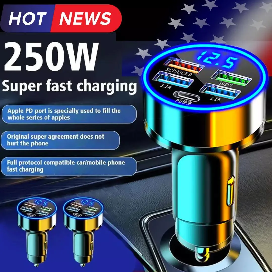 NShi NShi Car Charger 4 USB QC 3.0 12-24V 5V 15A — product photo
