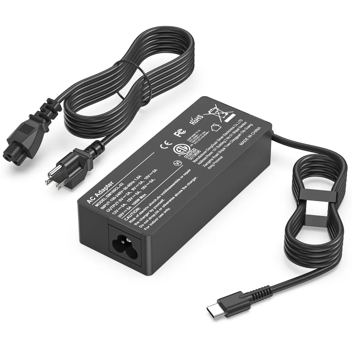  DELL SM65CL-01 85W USB-C AC adapter 20V 11.8A — product photo