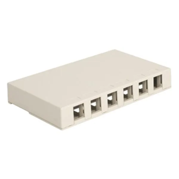 ICC ICC 6-Port Surface Mount Box White IC107SB6WH — product photo