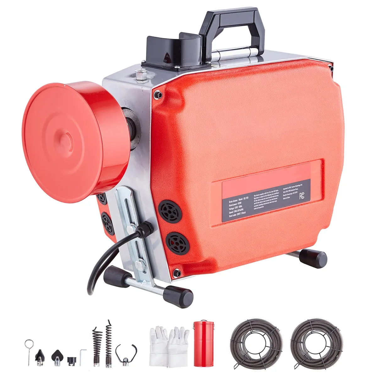 VEVOR VEVOR 120FT x 7/8 Inch Drain Cleaner Machine 420W Manual Feed Specialty Appliance — product photo