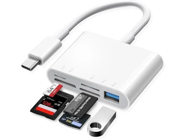 Manw Manw 5-in-1 USB-C Card Reader SD MicroSD XD MS USB-A 10 11 12.9 15 — product photo