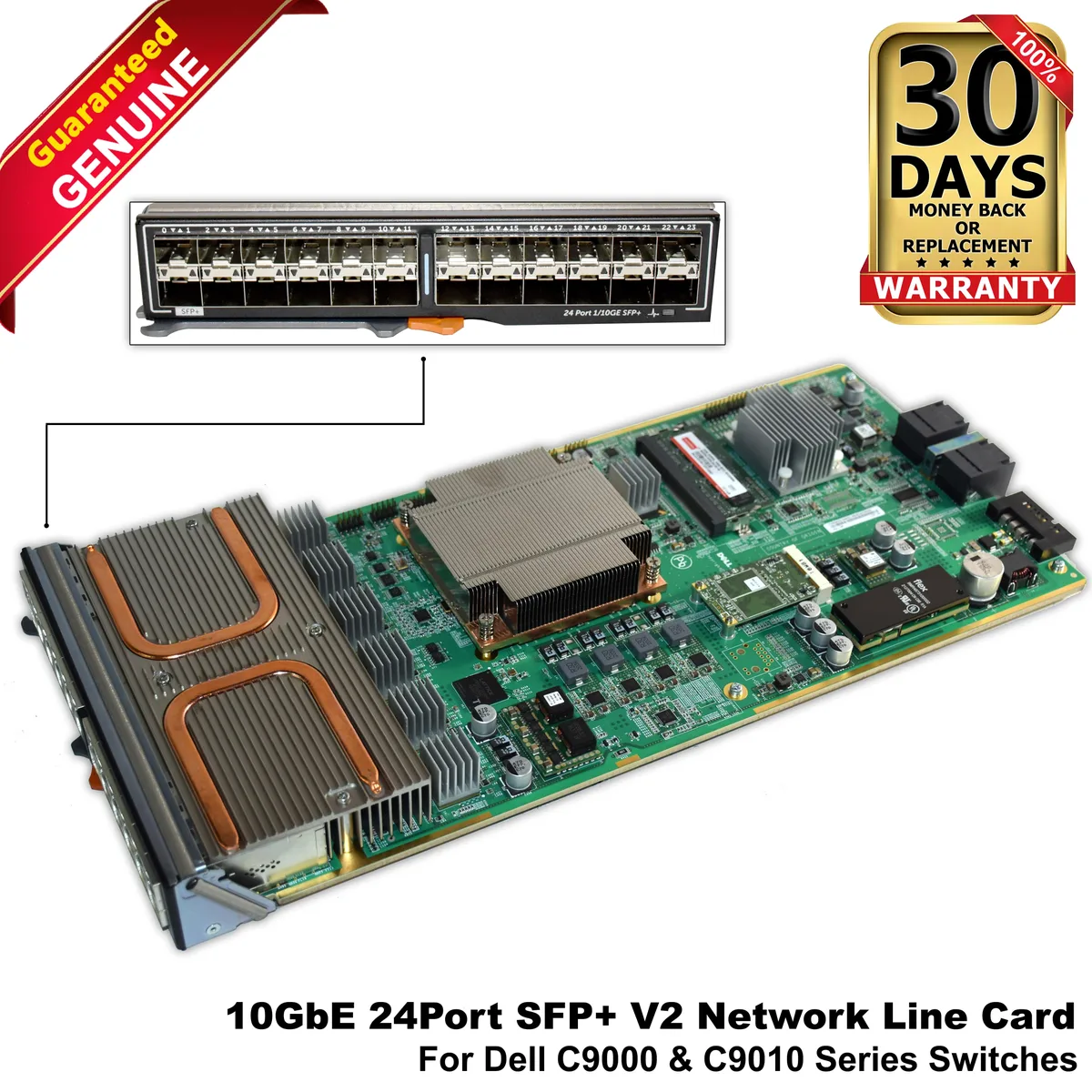 DELL DELL X1CDJ 24-port 10 Gbps SFP+ network line card — product photo