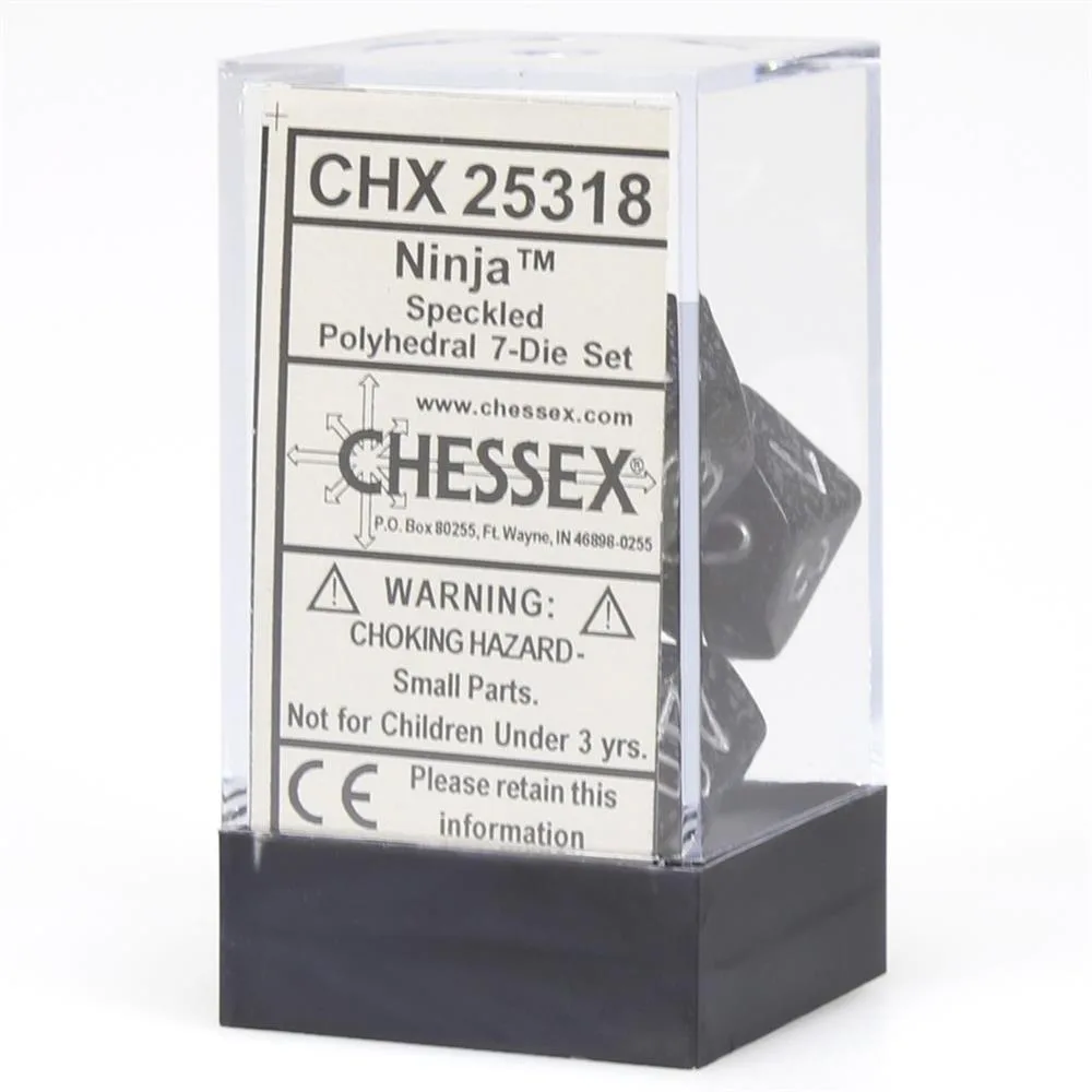 Chessex Chessex Poly Dice Set Ninja 7ct CHX25318 — product photo