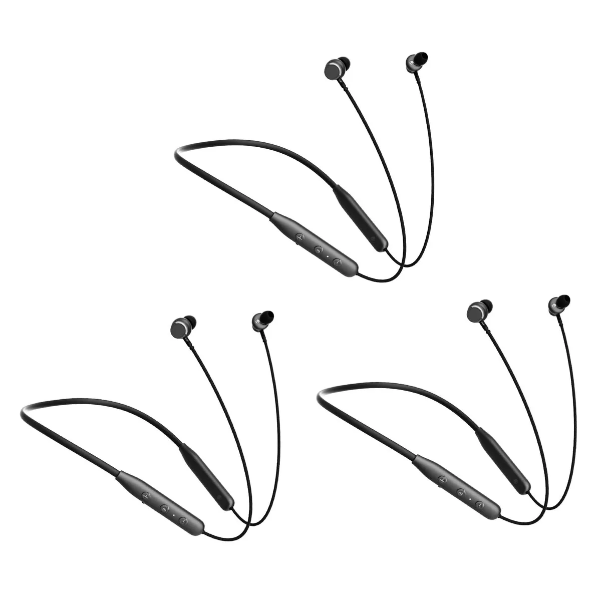No Sew No Sew BT260 neckband earbuds 60h black 3-pack — product photo
