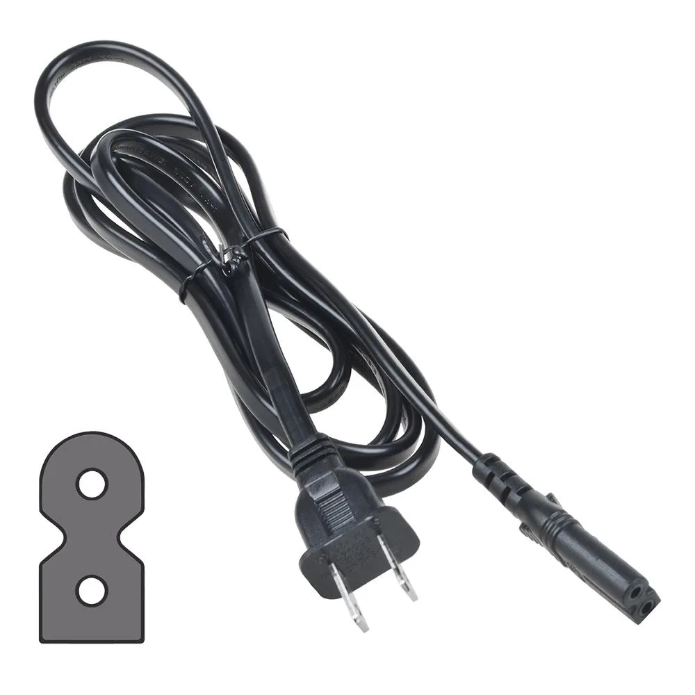 ABLEGRID ABLEGRID 5ft 2-Prong Polarized Power Cord for Vizio M43-C1 M49-C1 M50-C1 M60-C3 E65-C3 — product photo