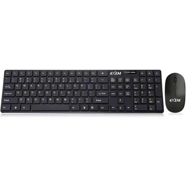 4XEM 4XEM 4XWLSKMS1 Wireless Keyboard and Mouse Combo Black — product photo