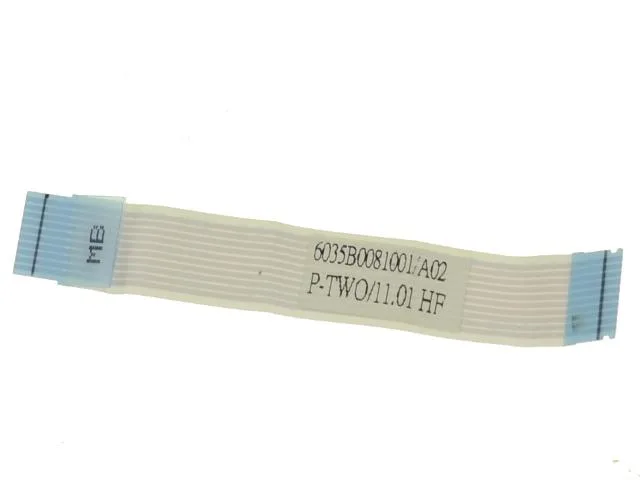 Flat orange ribbon cable with connectors at both ends