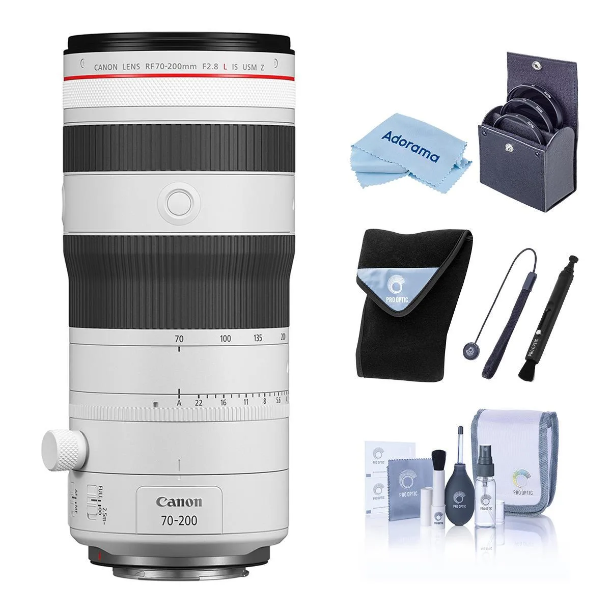 Canon Canon RF 70-200mm f/2.8 L IS USM Z Lens White Bundle camera lens — product photo