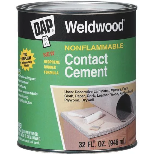 D.A.P. D.A.P. 25332 Weldwood Nonflammable Contact Cement Natural 32 fl oz — product photo