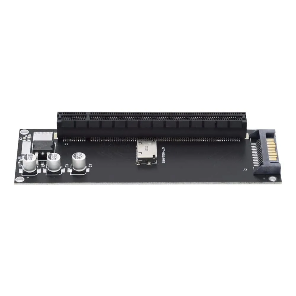 Vszerda Vszerda Oculink SFF-8612 SFF-8611 to PCIe 16x 4x Adapter with SATA Power Port — product photo