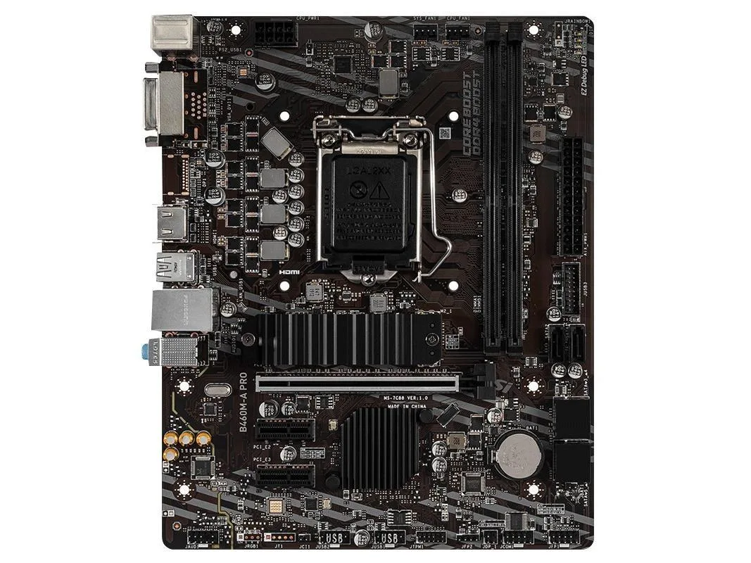 MSI MSI B460M-A PRO Intel motherboard B460 LGA 1200 DDR4 64GB Micro ATX — product photo