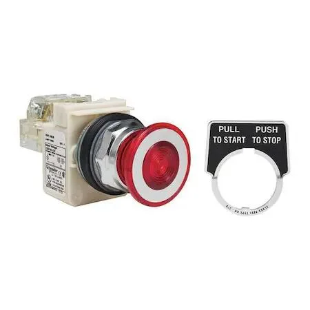 Schneider Electric Schneider Electric 9001KR9P38RH13 Illuminated Push Button 30 mm Red 1NO/1NC — product photo