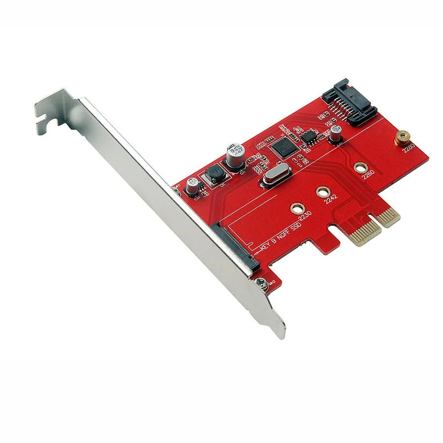 Lanfan Lanfan PCIe x1 to M.2 SATA + SATA 6G gender changer — product photo