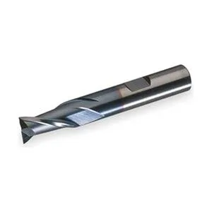 Cobalt end mill, 3/16 inch, TiCN finish, 2 flutes