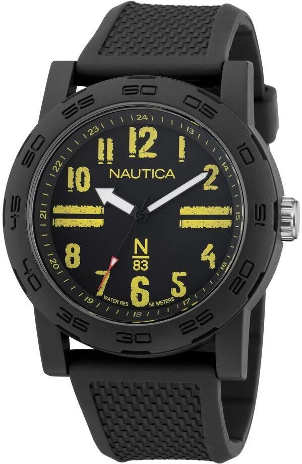 Black Bio-Ceramic 44mm case, black dial, wheat PU strap