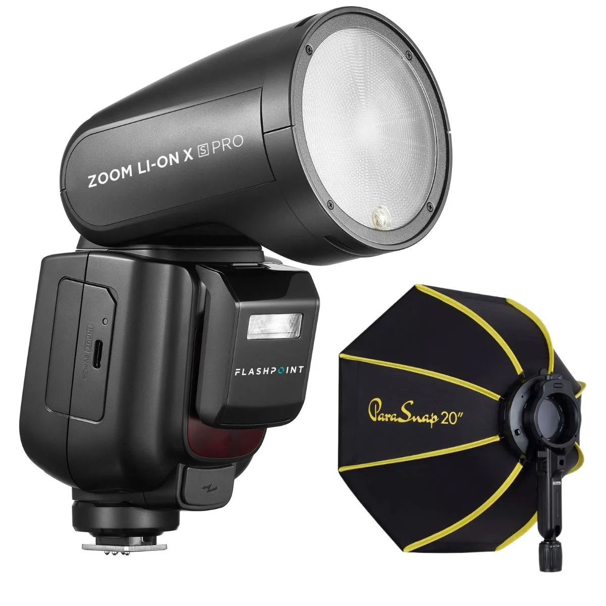 Flashpoint Brand Flashpoint Zoom Li-on X PRO R2 TTL Flash With Parasnap 20" Softbox For OM studio — product photo