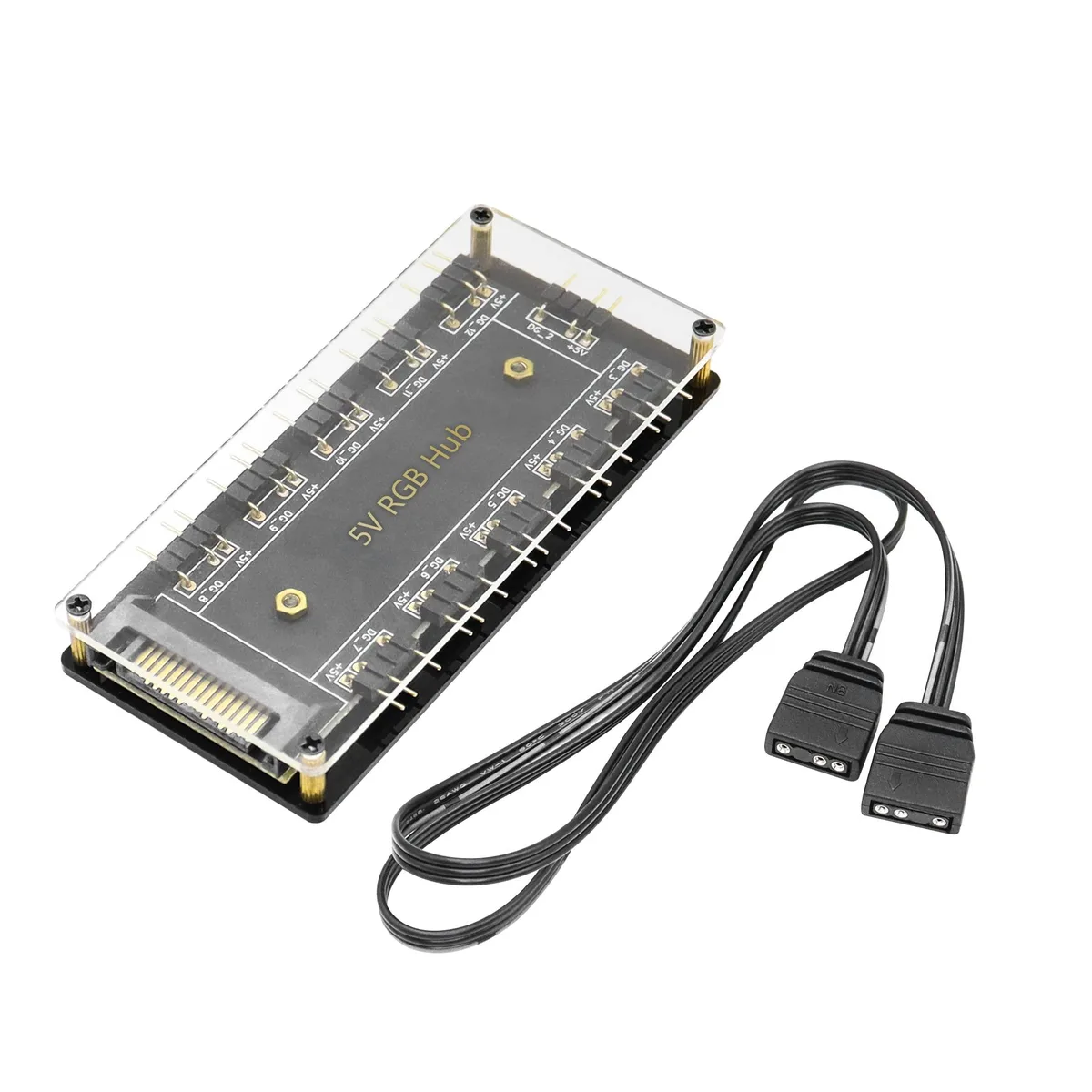 Vszerda Vszerda 5V 3Pin RGB LED Splitter 10-Port Hub with 50cm Extension Cable — product photo