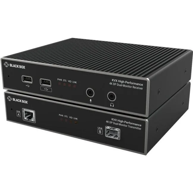Black Box Corporation Black Box KVXHP-200 KVM Switch 2×DP 4096×2160 60Hz 100m CATx 4km fiber — product photo