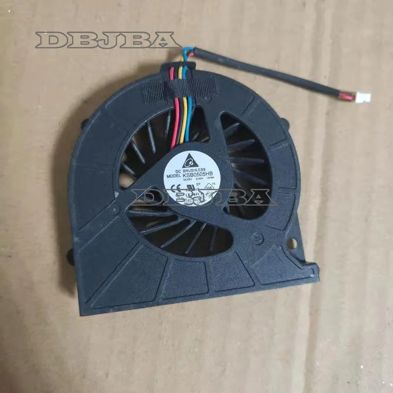 Black plastic laptop CPU cooling fan with four-pin connector