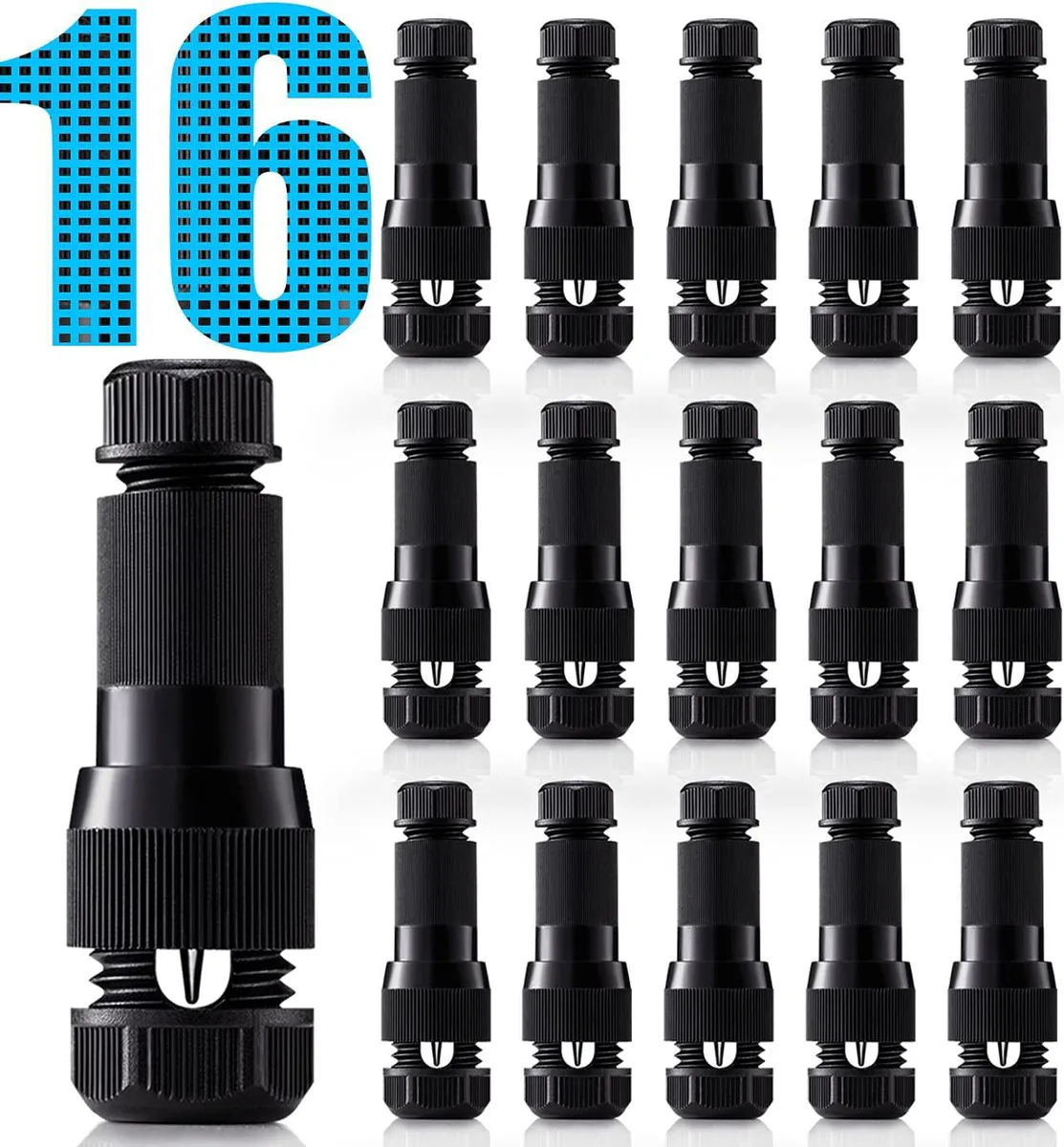 OmaiLighting OmaiLighting Low Voltage Fastlock Wire Cap Connectors 12-14 Gauge 16 Pack — product photo