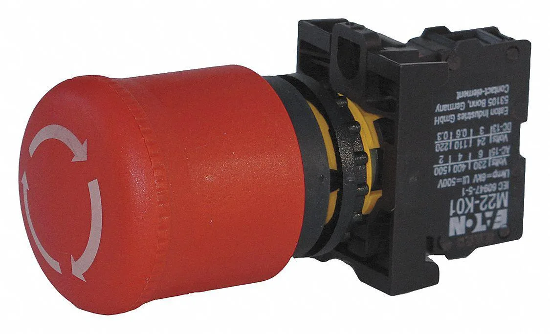 Eaton Eaton M22-PVT-K02 Emergency Stop Push Button 22 mm Red 1NO/2NC — product photo