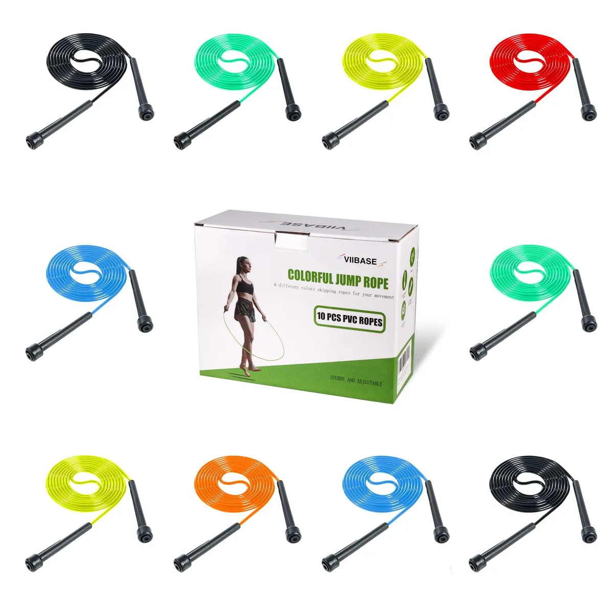  Living Well with Montel 10 Pack PVC Jump Rope 9.4 ft fitness accessory — product photo