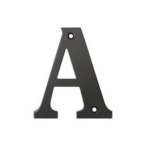 Deltana Enterprises Deltana Enterprises RL4A-10B 4 inch Solid Brass Address Number Oil Rubbed Bronze — product photo