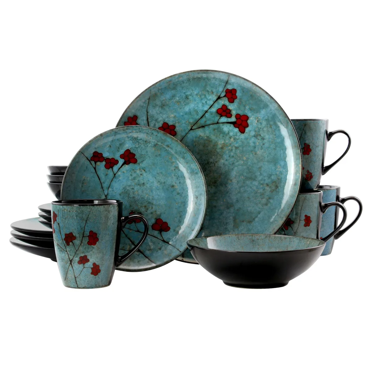 Elama Elama 510112038M 16 Piece Dinnerware Set Blue — product photo