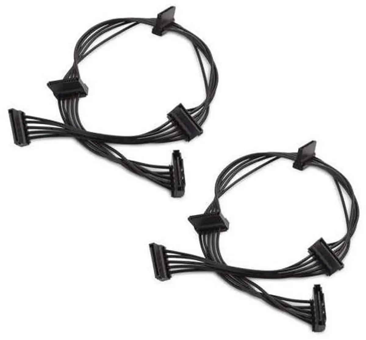 SMUGDESK SMUGDESK 2-Pack SATA 15-Pin to 4 SATA Power Splitter Cord 18in — product photo