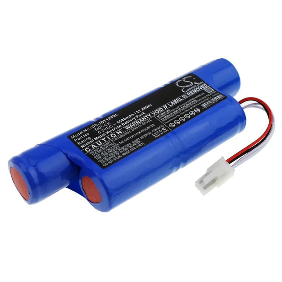 Rectangular lithium-polymer battery pack, matte black finish, 148.30 x 51.80 x 26.60mm