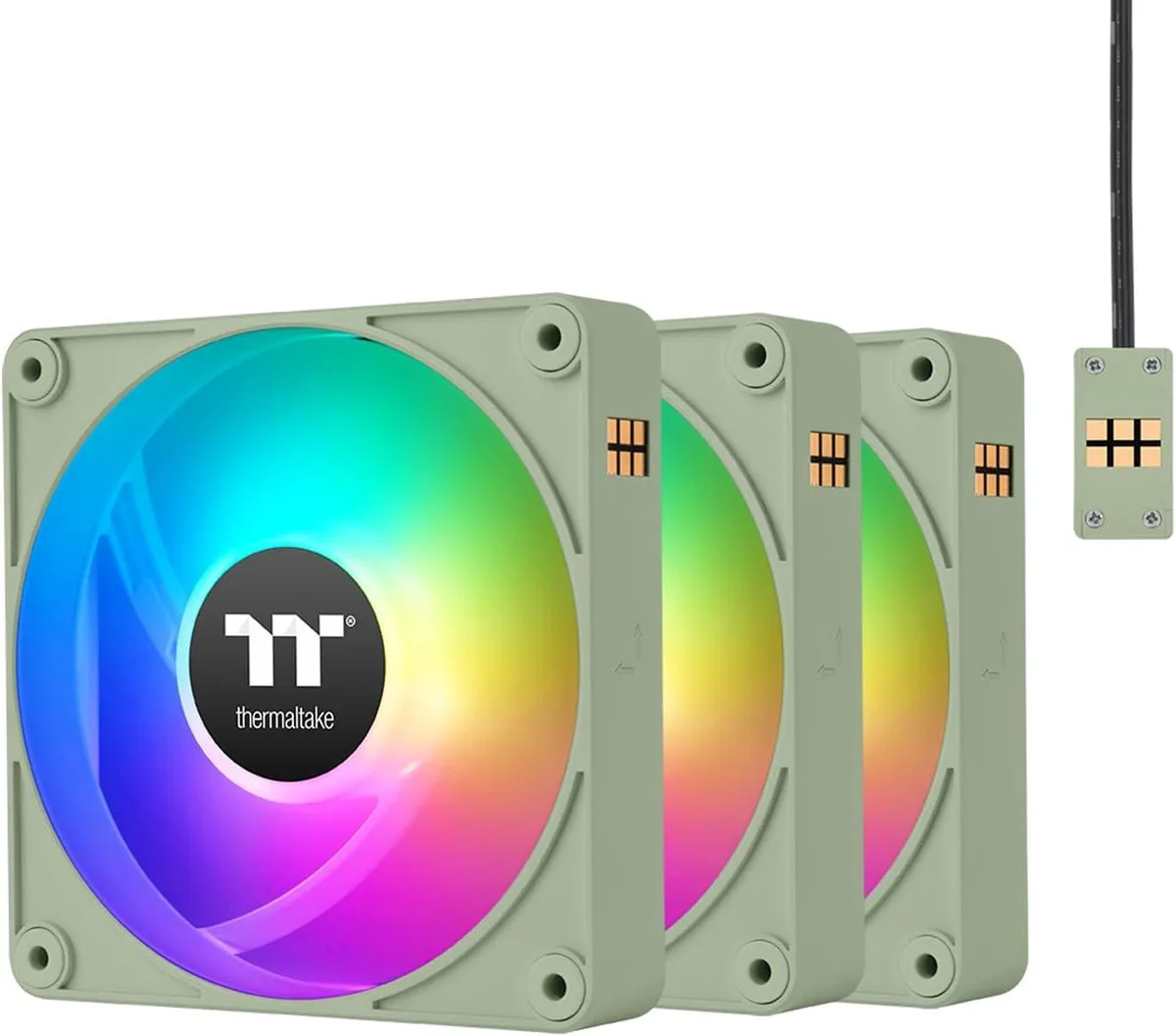 Thermaltake Thermaltake CT120 EX ARGB Reverse 120mm Case Fan 3-Pack Matcha Green CL-F198-PL12MG-A — fotografija izdelka