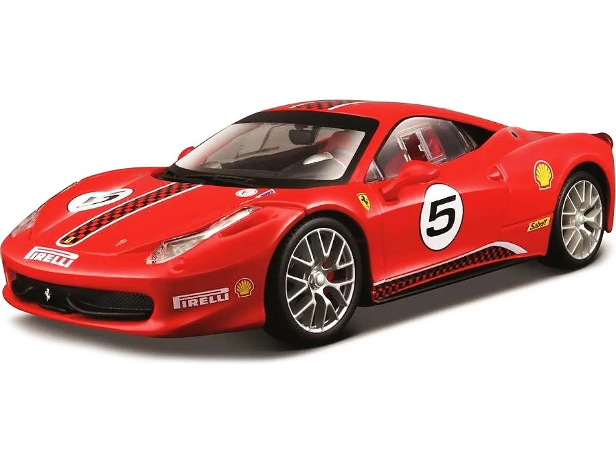 BBURAGO BBURAGO Ferrari 458 Challenge #5 Red 1/24 Diecast Vehicle — product photo