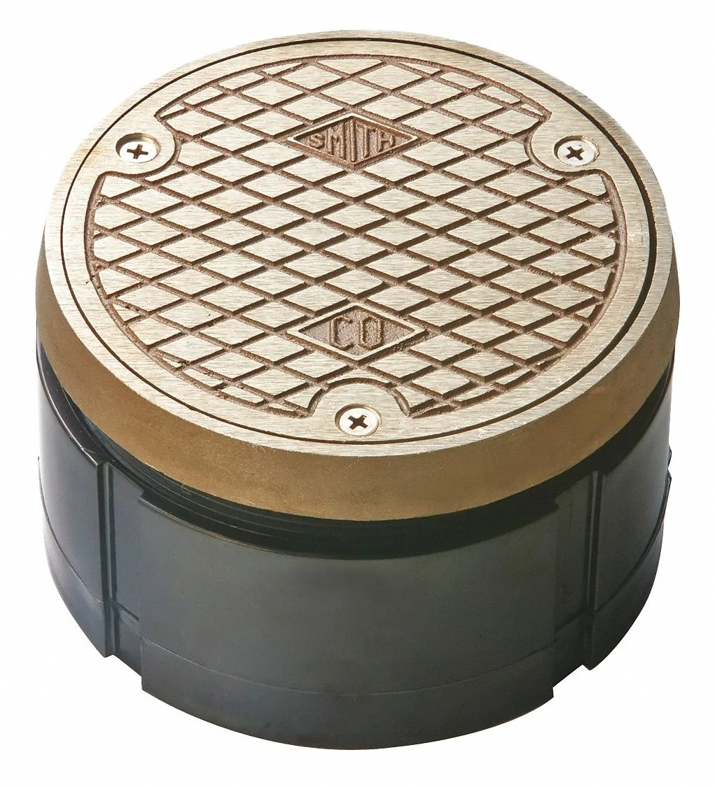 Bronze round floor cleanout cover, 5-3/4 inch diameter, nickel bronze finish