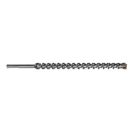 Set of silver SDS Max drill bits with multi-cutter tips