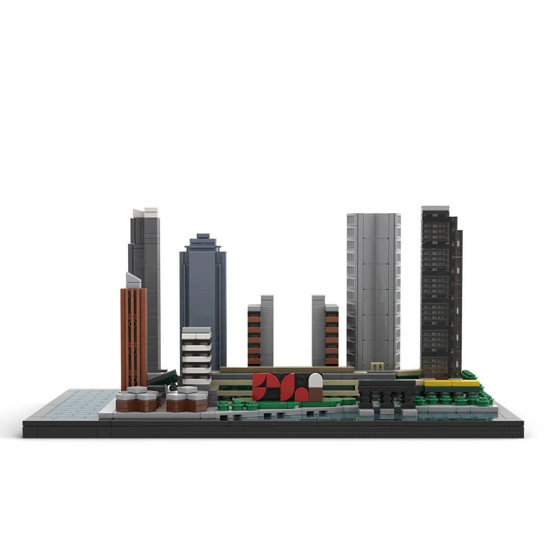 ZITIANYOUBUILD ZITIANYOUBUILD MOC-166240 1/2000 Scale Modern American City Skyline Building Blocks Set 907PCS — product photo