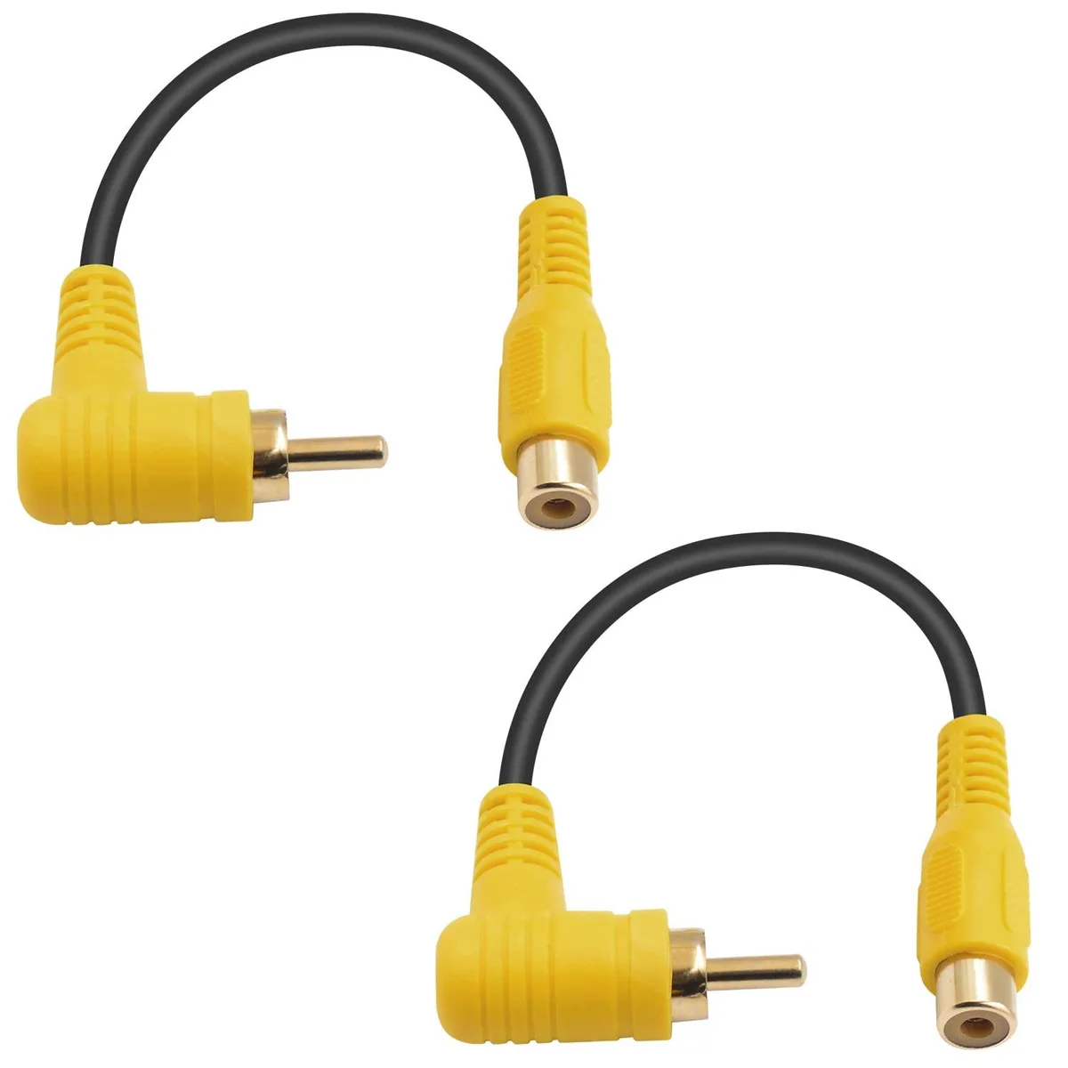 BUCIER BUCIER 90° RCA Male-Female Extension 15cm 2-Pack Gold 5.1ch — product photo