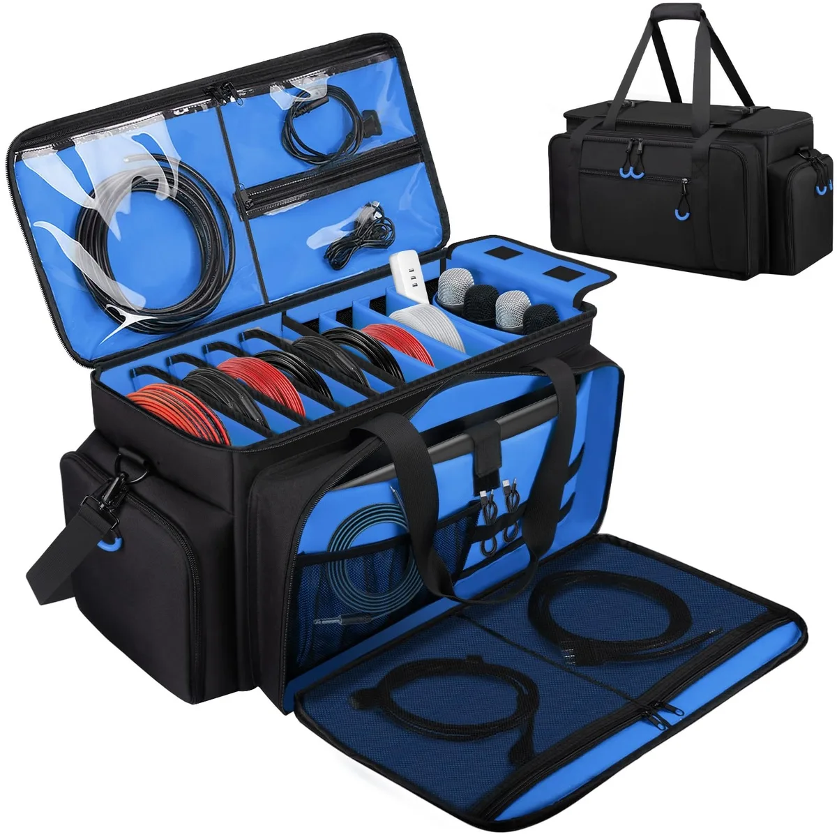  Fender Cable Bag-1 DJ bag Blue 24 L x 12.2 W x 11.2 H inches — product photo