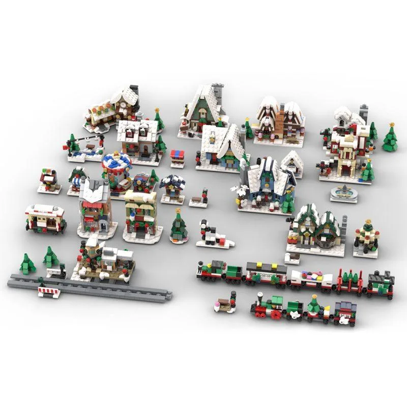 ZITIANYOUBUILD ZITIANYOUBUILD MOC-124484 Winter Village Street View 4454 Parts Building Set — product photo