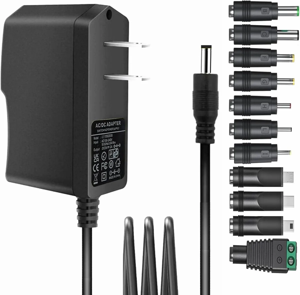 BASEUS BASEUS Universal 5V 2A AC Adapter 11 Tips 10W — product photo