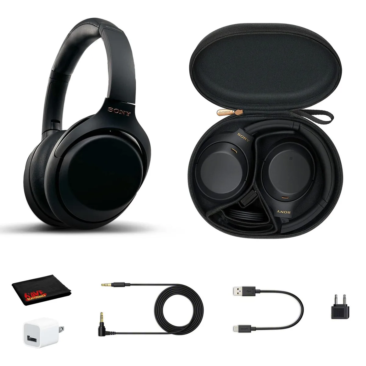 Sony Sony WH-1000XM4 Wireless Noise-Canceling Over-Ear Headphones Bundle — product photo