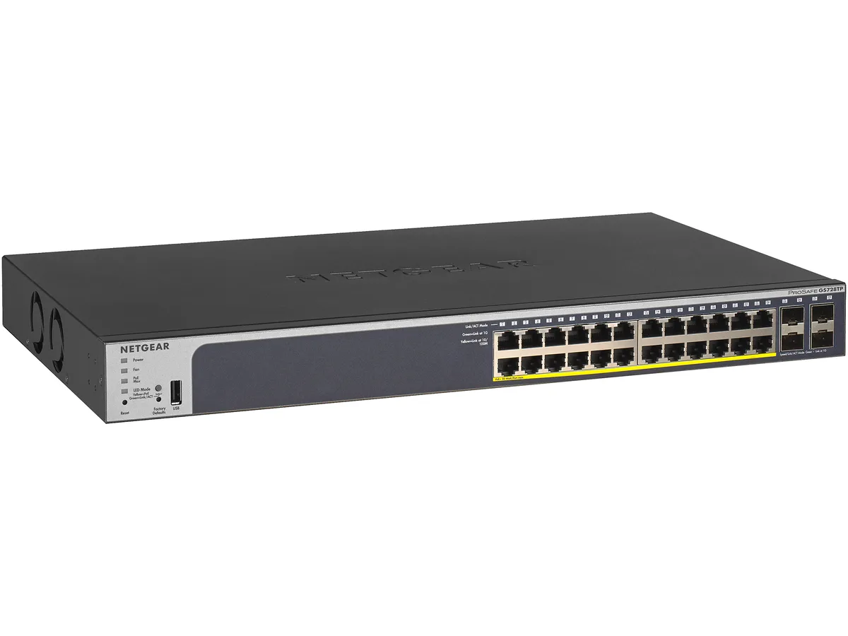Netgear Inc. Netgear Inc. GS728TP-200NAS 24-port Gigabit PoE+ network switch 190W — product photo