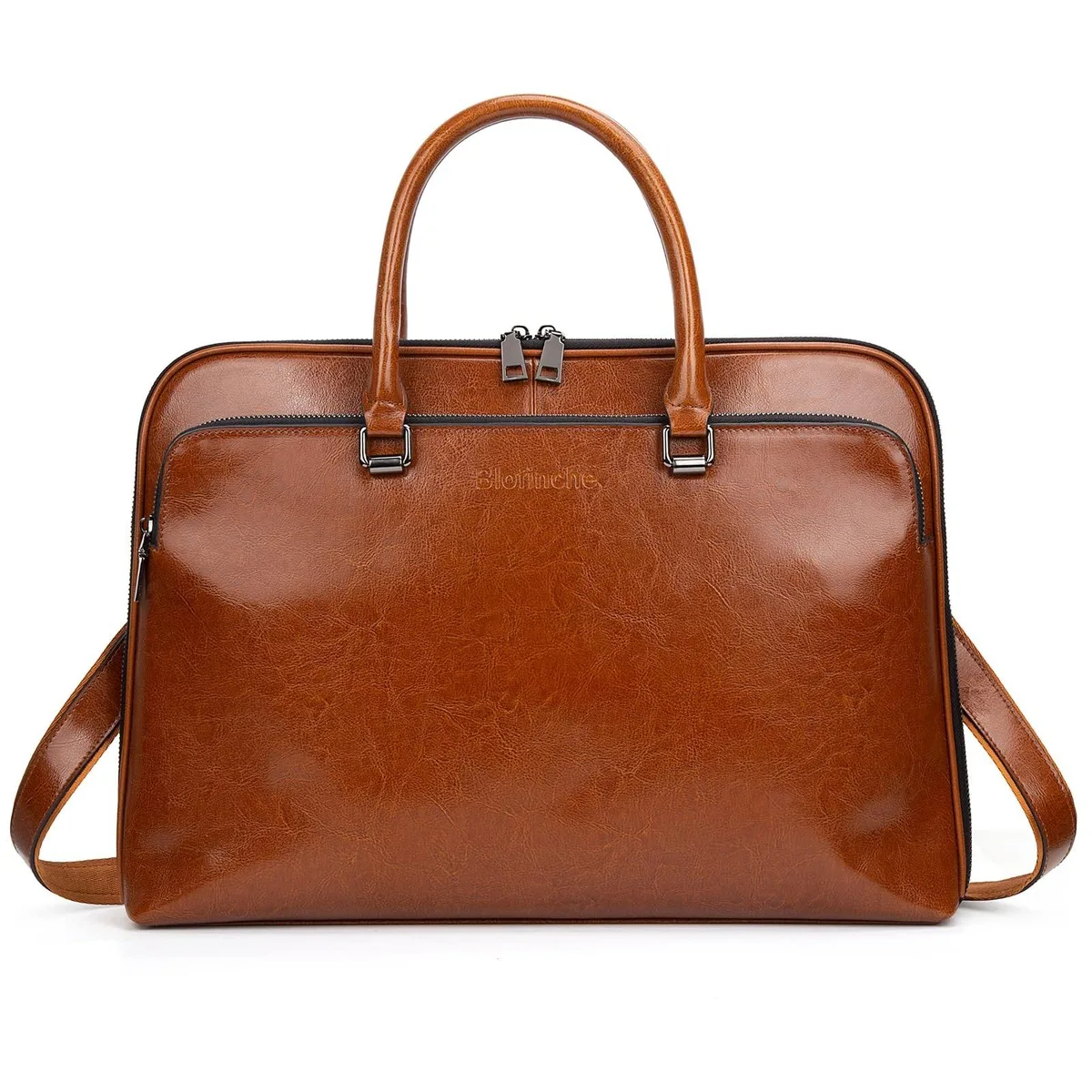 ARCTIC ARCTIC 2 in 1 accessory genuine leather briefcase 15.6 inch Brown — product photo