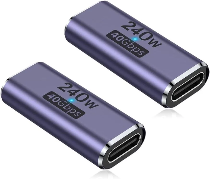 Brainwavz Brainwavz USB C Coupler 2 Pack Thunderbolt 40Gbps 240W 8K@60Hz — product photo