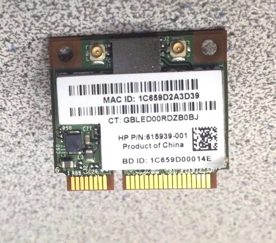 HP HP 802.11 b-g-n WLAN Combo Bluetooth 2.1 615939-001 EDR Wi-Fi adapter — product photo