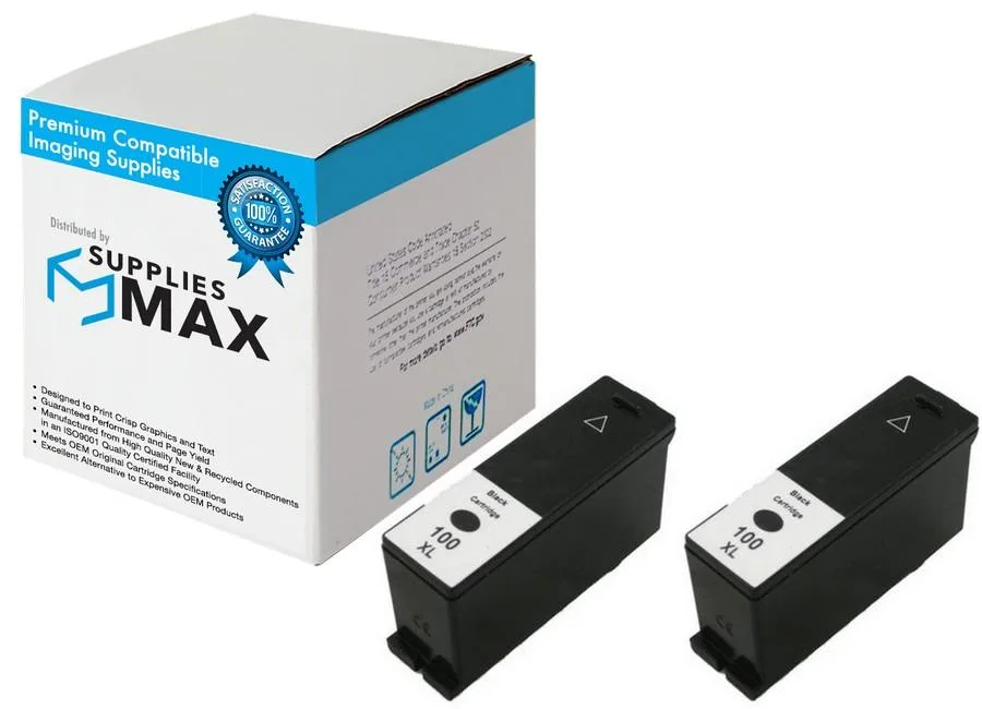 SuppliesMax SuppliesMax 14N1187 Black Inkjet Cartridge 2 Pack 510 Pages — product photo