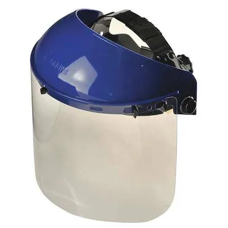 MCR Safety MCR Safety 9TZ55 Ratchet Faceshield Assembly 8x15 1/2 Blue personal protective equipment — product photo